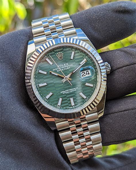 rolex datejust ii grey green|rolex datejust green dial price.